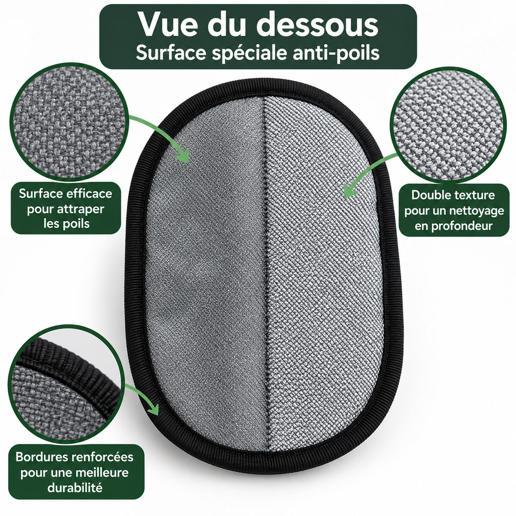 Lot de 2 gants anti-poils