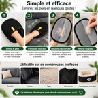Lot de 2 gants anti-poils