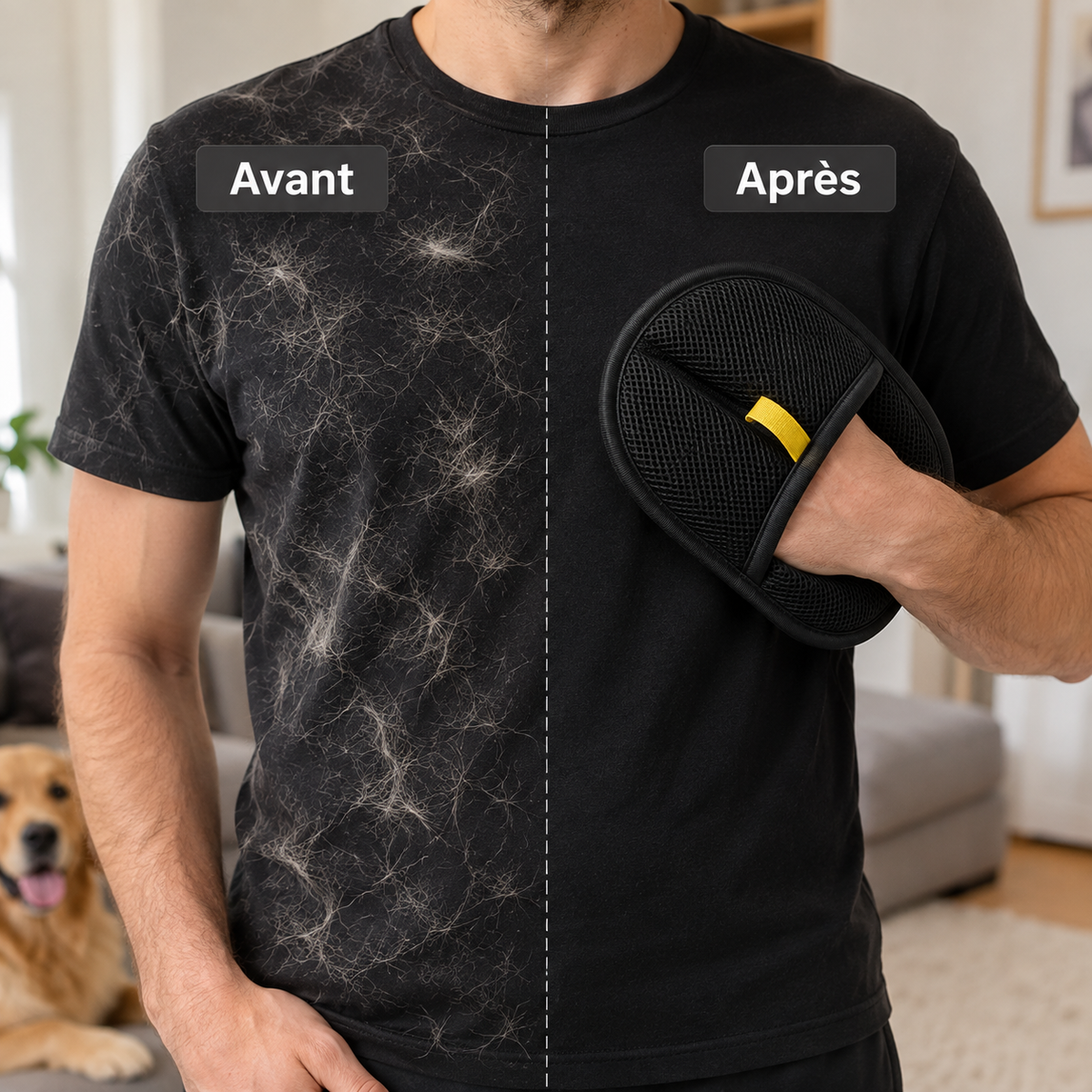Lot de 2 gants anti-poils